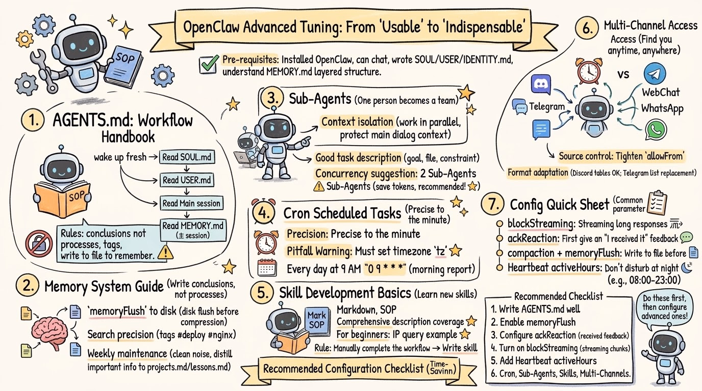 OpenClawチューニングハンドブック:「使える」から「手放せない」への7つの上級設定